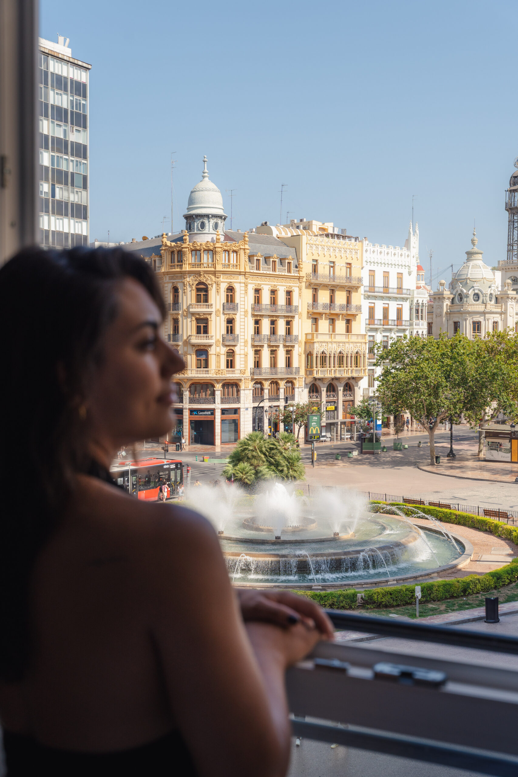 Doppelzimmer mit Blick auf die Plaza del Ayuntamiento